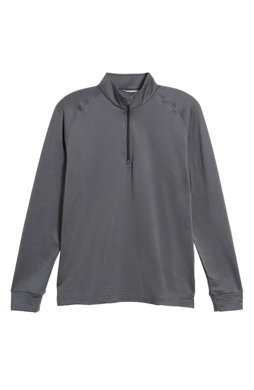 Swannies Lukas Quarter Zip Waffle Golf Pullover In Gray