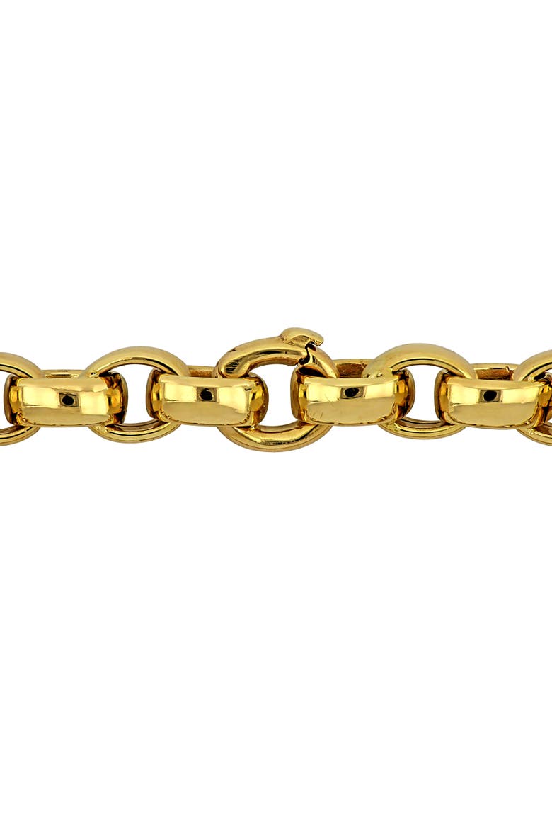 Diamond Rolo Link Chain Bracelet 14k, Alternate, color, 14k Gold