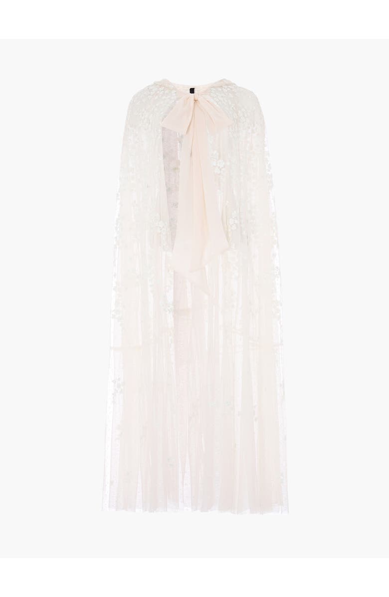 Needle & Thread Scatter Blossom Hooded Long Cape, Alternate, color, Cream