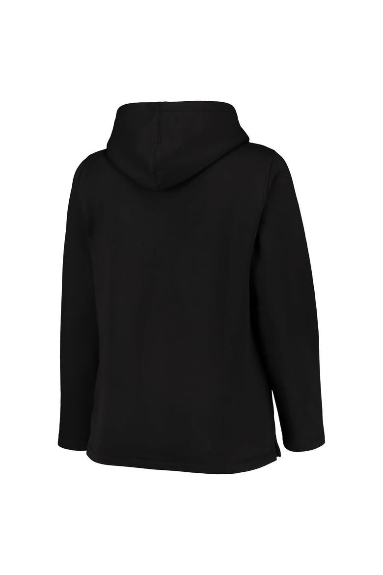 Women's Soft as a Grape Black Pittsburgh Pirates Plus Size Side Split Pullover Hoodie, Alternate, color, Black
