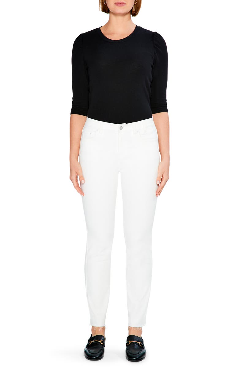 NIC+ZOE Ankle Straight Leg Jeans, Alternate, color, Paper White