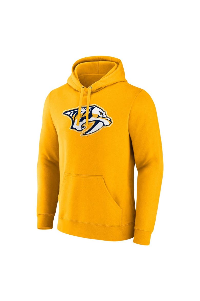 Men's Fanatics Branded Gold Nashville Predators Primary Logo Pullover Hoodie, Alternate, color, Gold