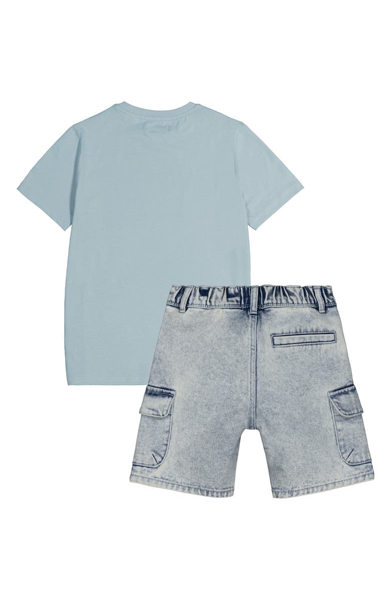 Joe's Jeans Kids' T-Shirt & Cargo Shorts Set, Alternate, color, Light Blue