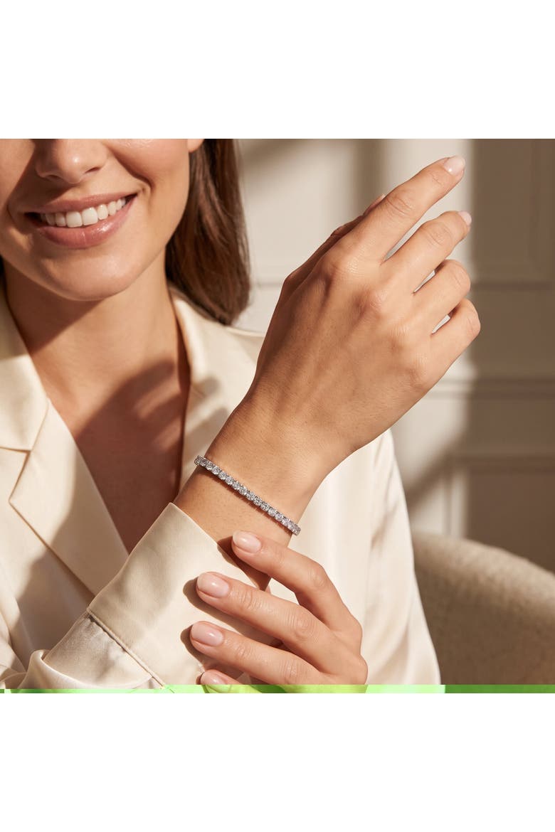 2 - 10ct Tw Flexible Diamond Bangle Tennis Bracelet Lab Grown 14k Gold, Alternate, color, White Gold - 3Ct