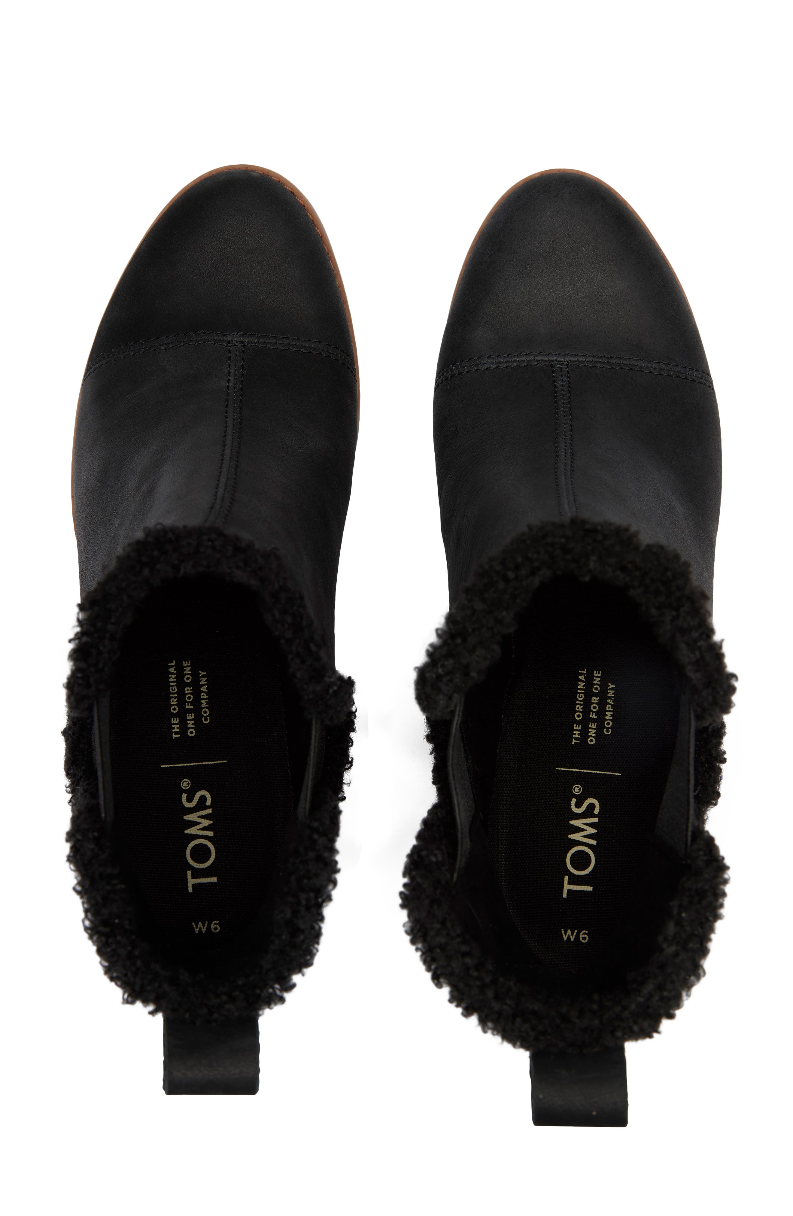 TOMS Everly Faux Fur Trim Bootie, Alternate, color, 