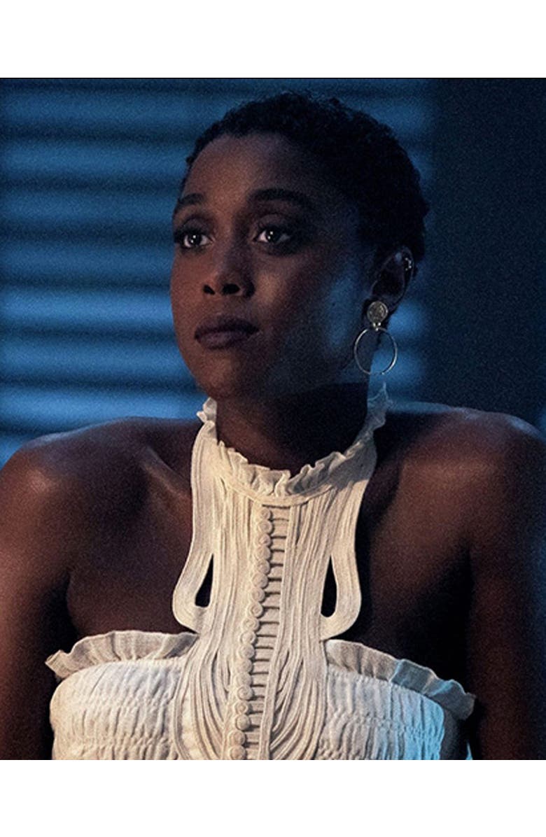 Ottoman Hands Myia Coin Front Hoop Earrings, Alternate, color, 