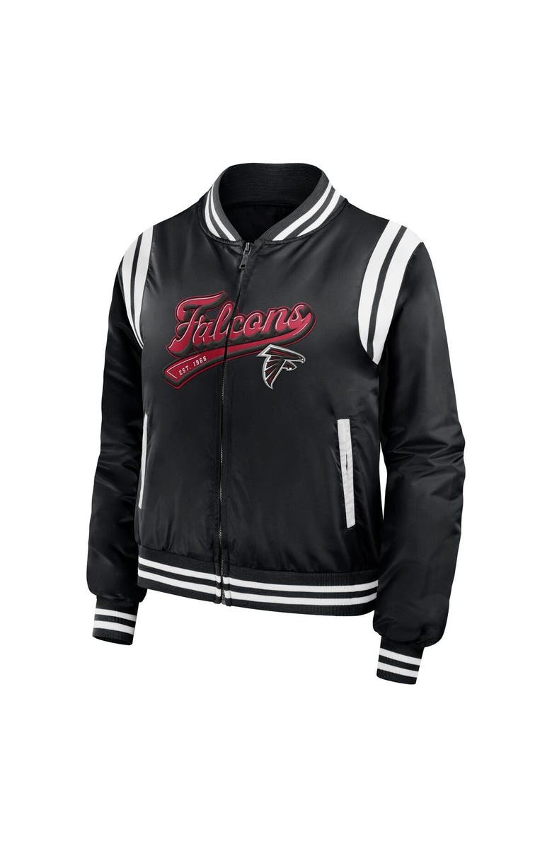 WEAR by Erin Andrews Women's WEAR by Erin Andrews Black Atlanta Falcons Bomber Full-Zip Jacket, Alternate, color, Black