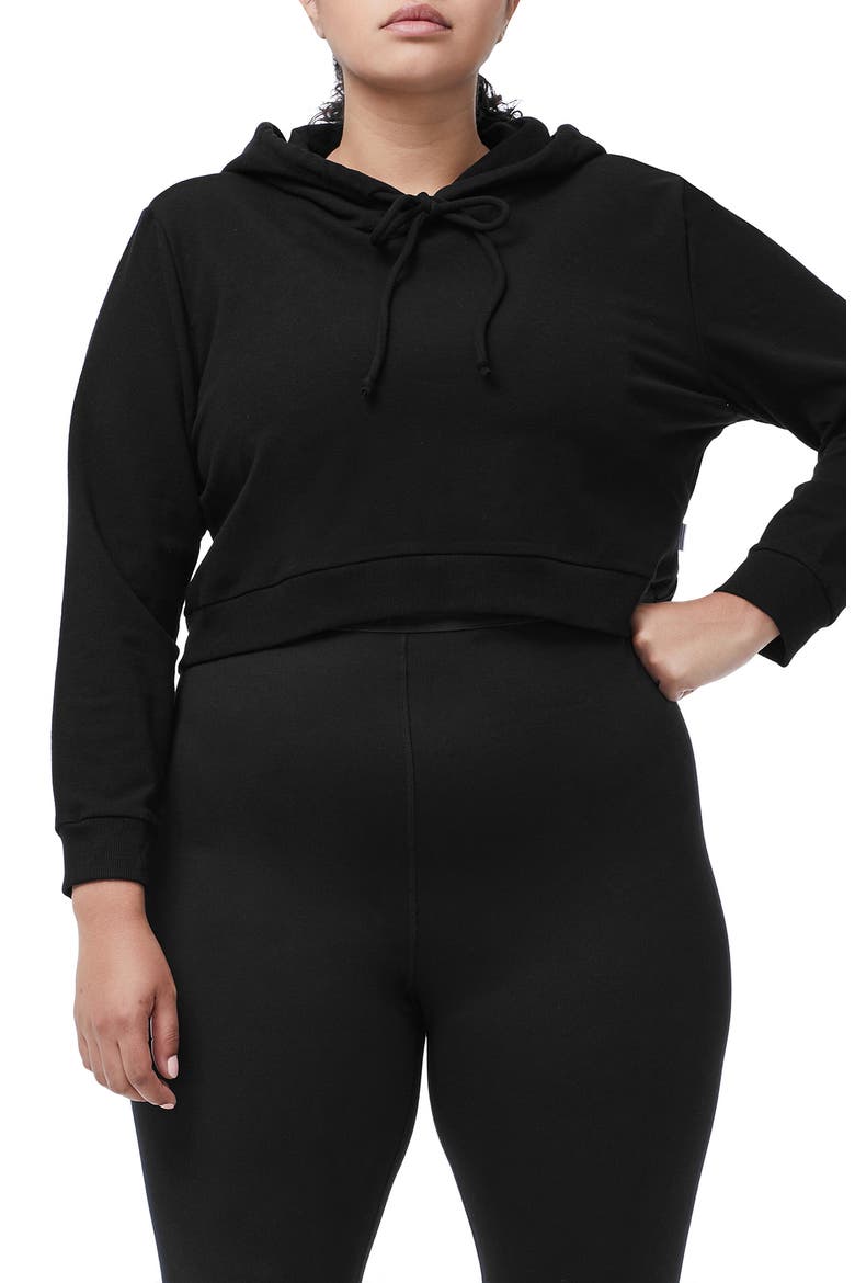 Crop Hoodie, Alternate, color, BLACK001