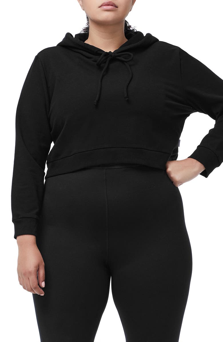 Good American Crop Hoodie, Alternate, color,