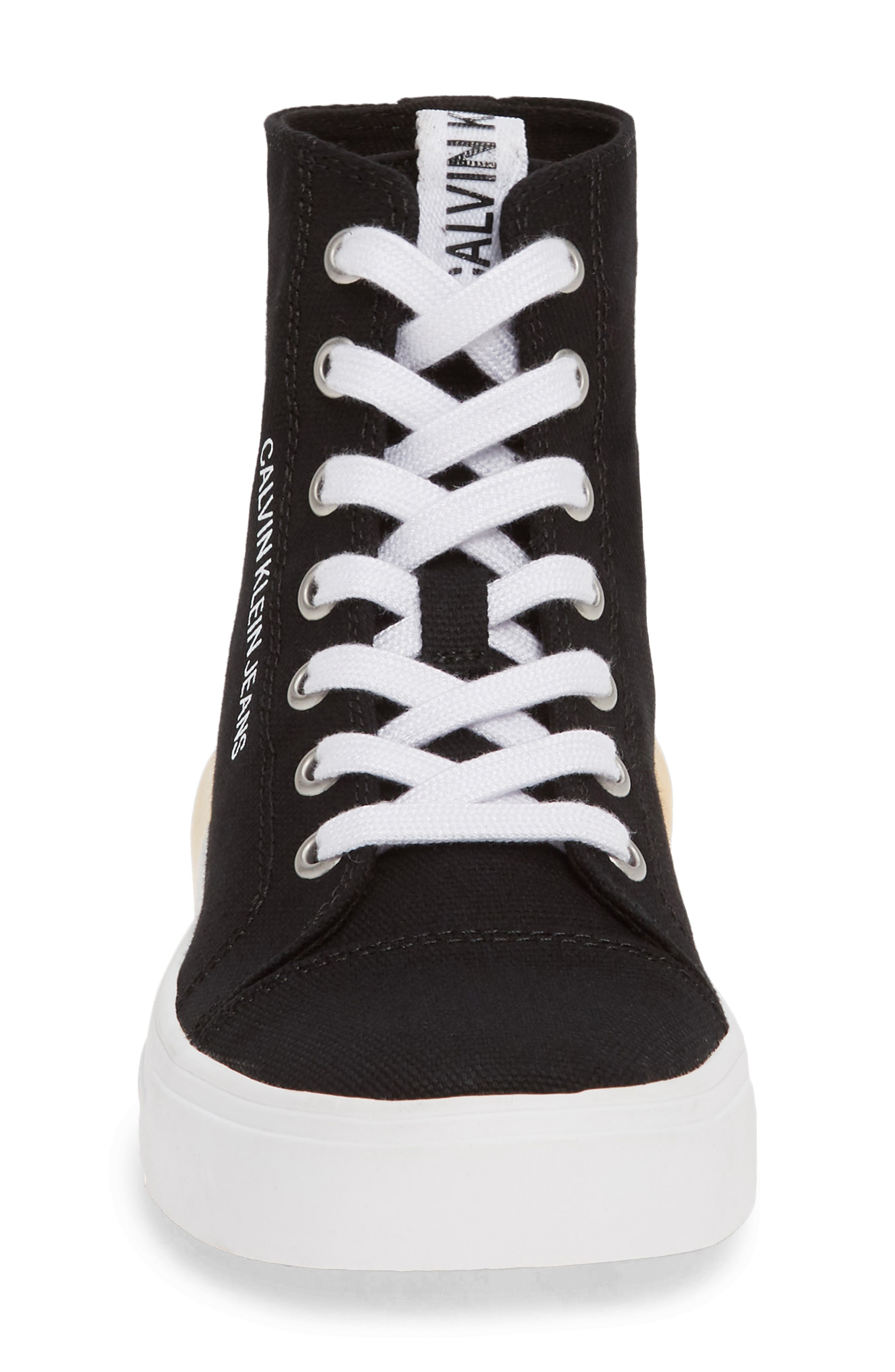 Moreen High Top Sneaker, Alternate, color, BLACK CANVAS