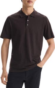 Theory Bron in Cosmos Slub Cotton Polo Shirt