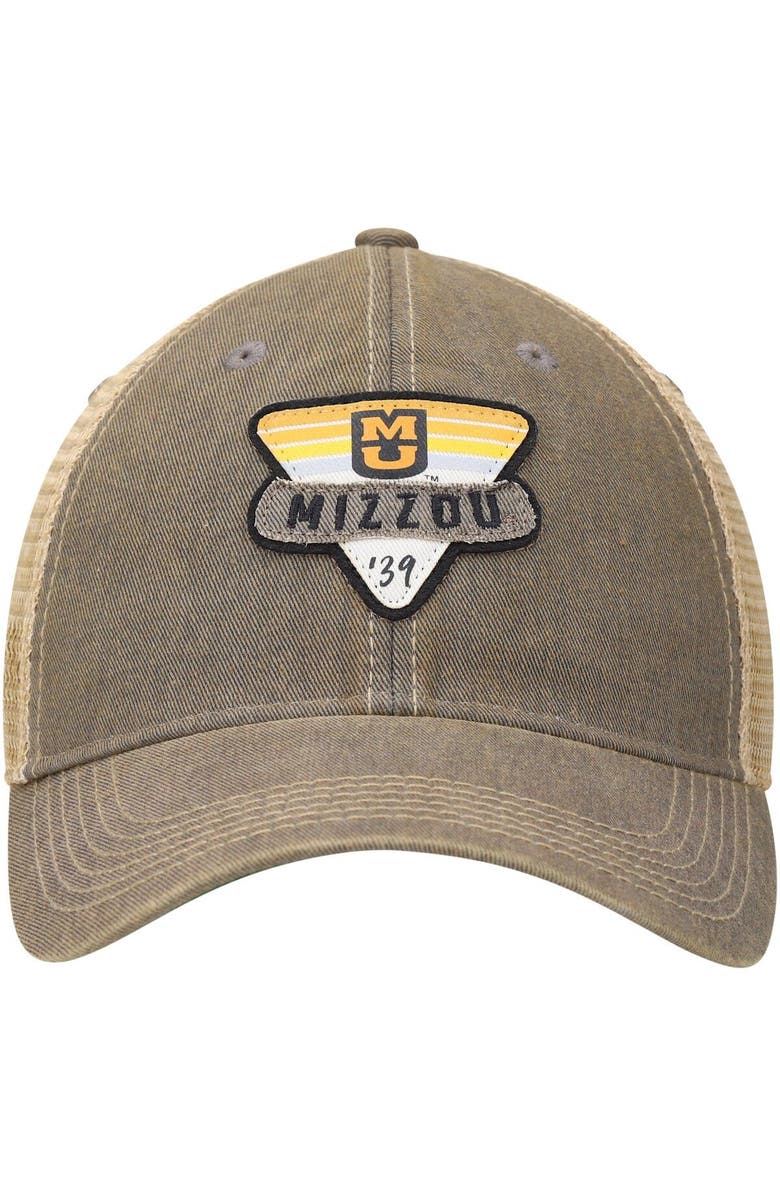 LEGACY ATHLETIC Men's Gray Missouri Tigers Legacy Point Old Favorite Trucker Snapback Hat, Alternate, color,