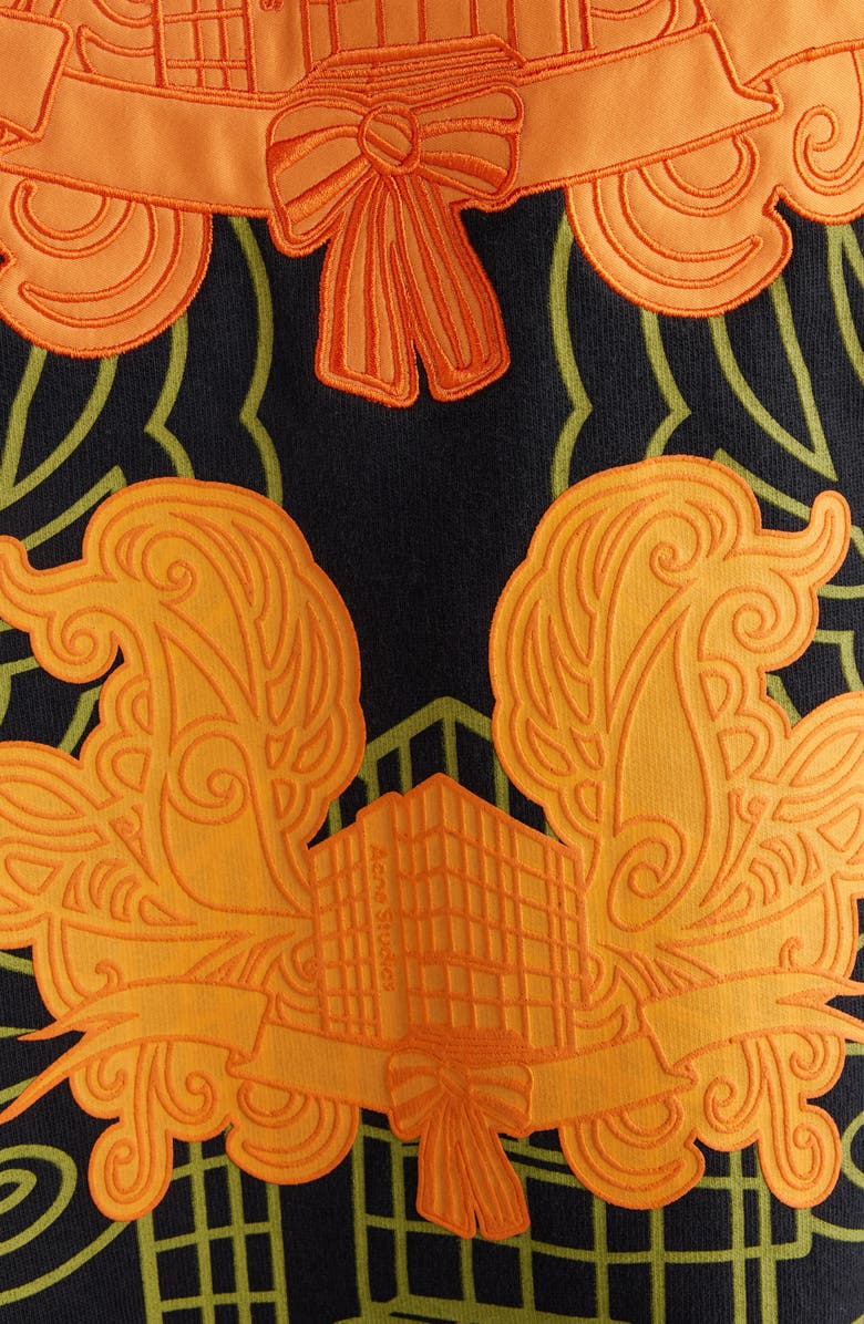 Acne Studios Floragatan 13 Appliqué Zip-Up Hoodie, Alternate, color,