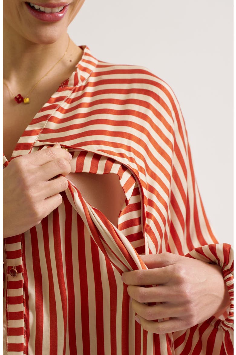 Madeleine Maternity & Nursing Blouse, Alternate, color, Copper