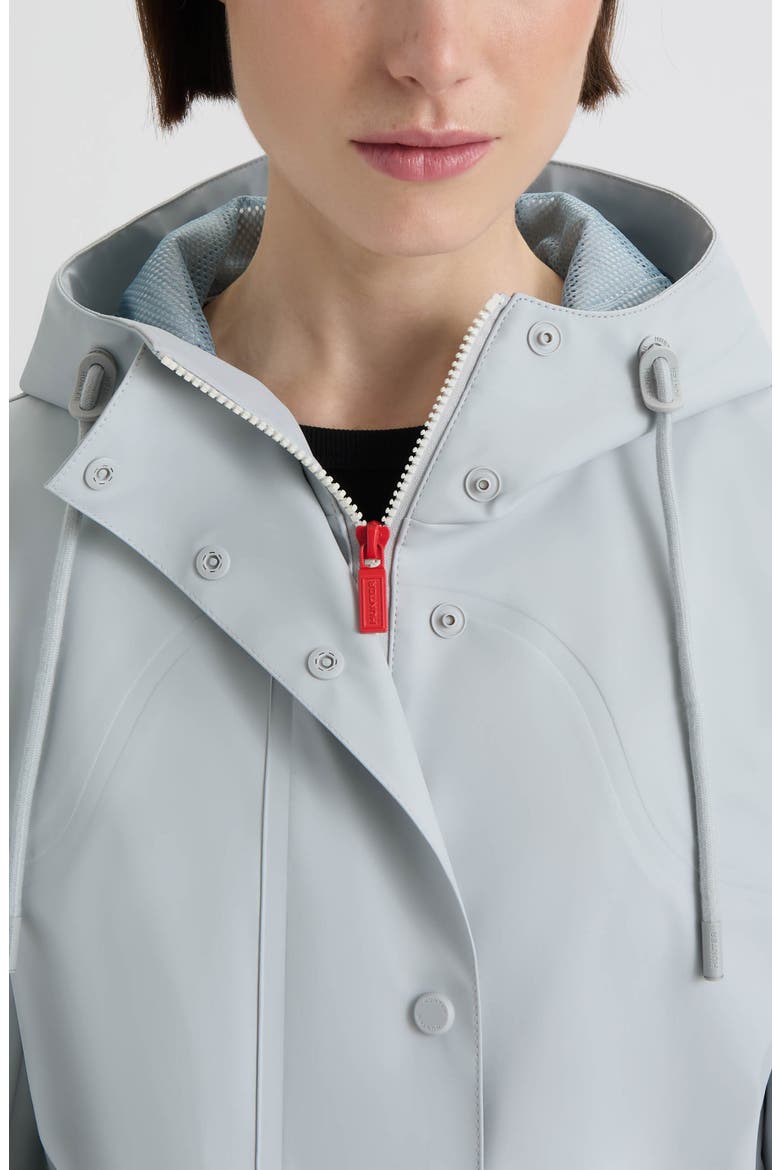 Abbey Short Rubberized Rain Jacket, Alternate, color, SILVER GREY