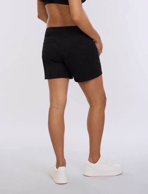 Motherhood Maternity Under The Belly Utility Maternity Short In Black