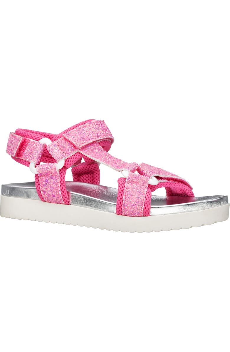 Nina Kids' Anjelita Sandal, Main, color, Pink Chunky Glitter