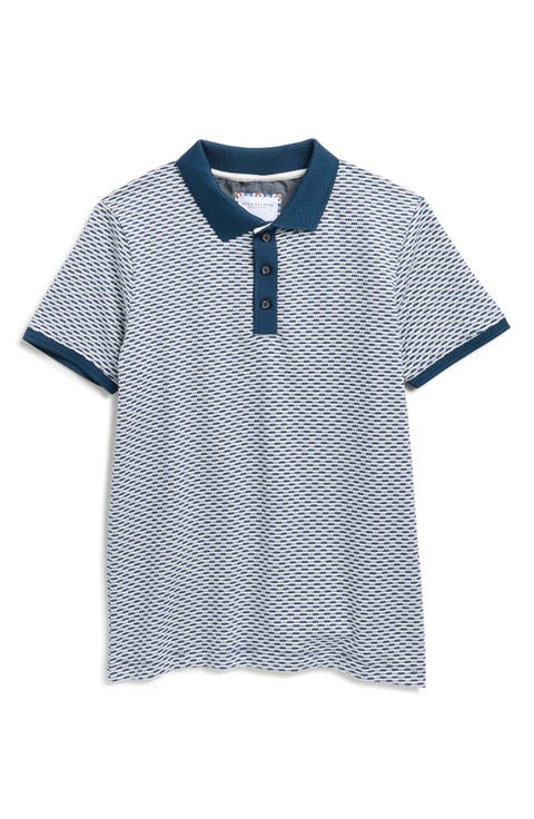 Kids' Contrast Trim Cotton Knit Polo (Big Kid)