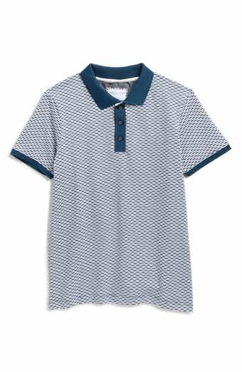 DENIM AND FLOWER Kids' Contrast Trim Cotton Knit Polo