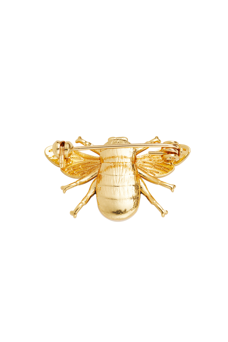 Honey Bee Brooch, Alternate, color, Gold