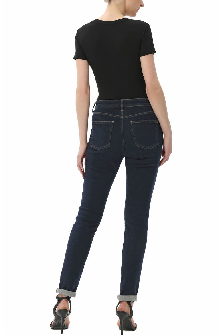 Women's Round Neck Basic Bodysuit, Alternate, color, Black