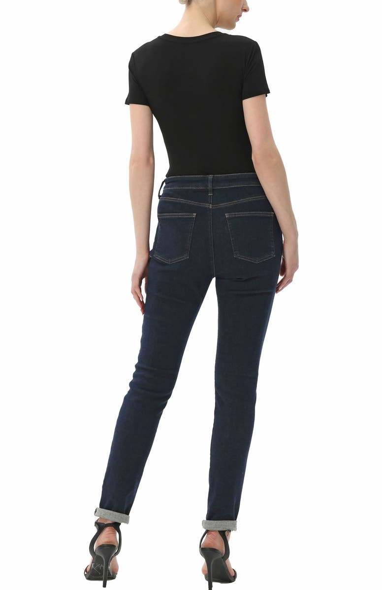 Kimi & Kai Women's Round Neck Basic Bodysuit, Alternate, color, Black