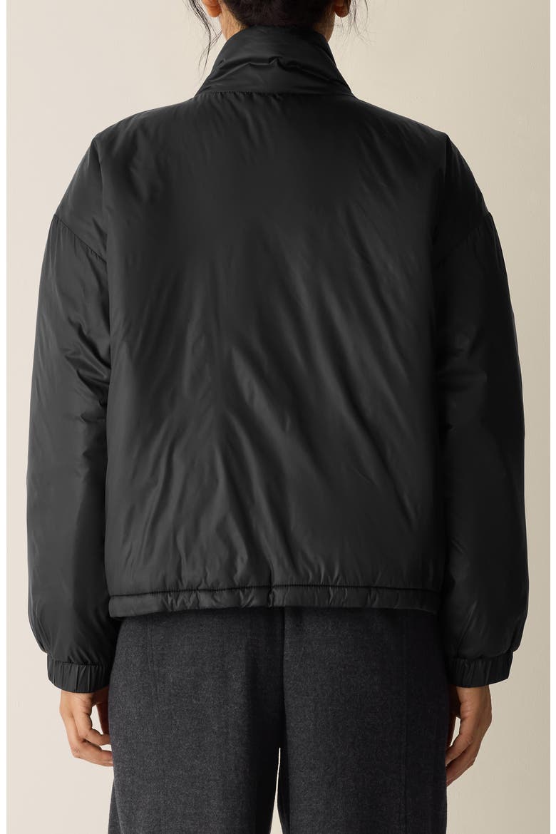 Stand Collar Puffer Jacket, Alternate, color, BLACK