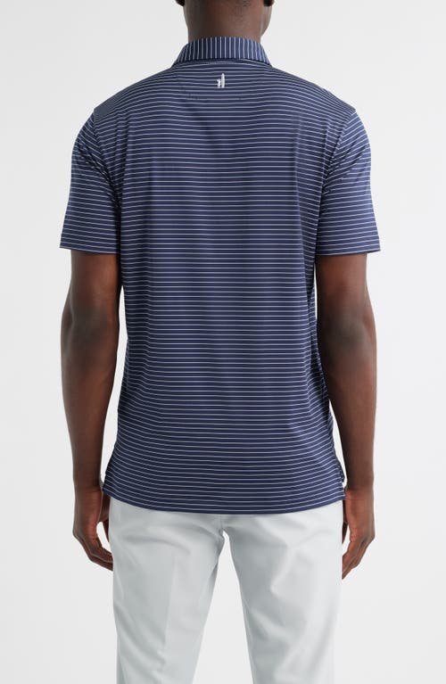 Johnnie-o Beau Stripe Performance Polo In Blue