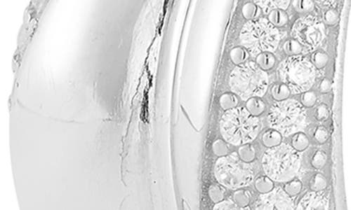 Chloe & Madison Chloe And Madison Cz Hoop Earrings In Silver
