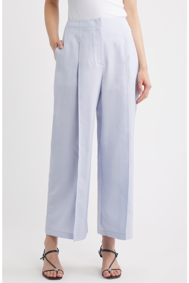 Pleated High Waist Wide Leg Pants, Main, color, CORNFLOWER - G2M