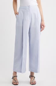 Theory Pleated High Waist Wide Leg Pants