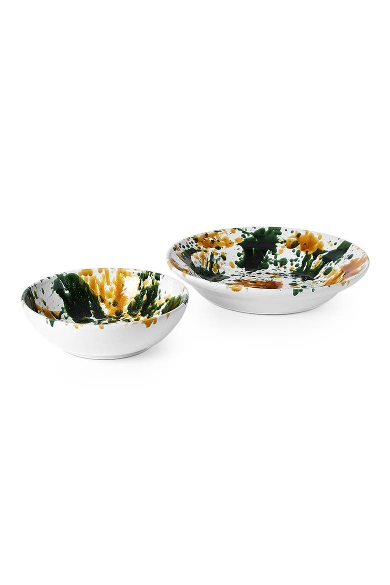 Serving Bowl, Alternate, color, MUSTARD/ GREEN