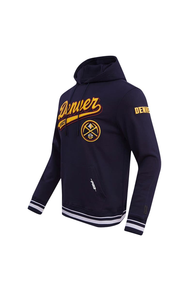 PRO STANDARD Men's Pro Standard Navy Denver Nuggets Script Tail Pullover Hoodie, Alternate, color, 