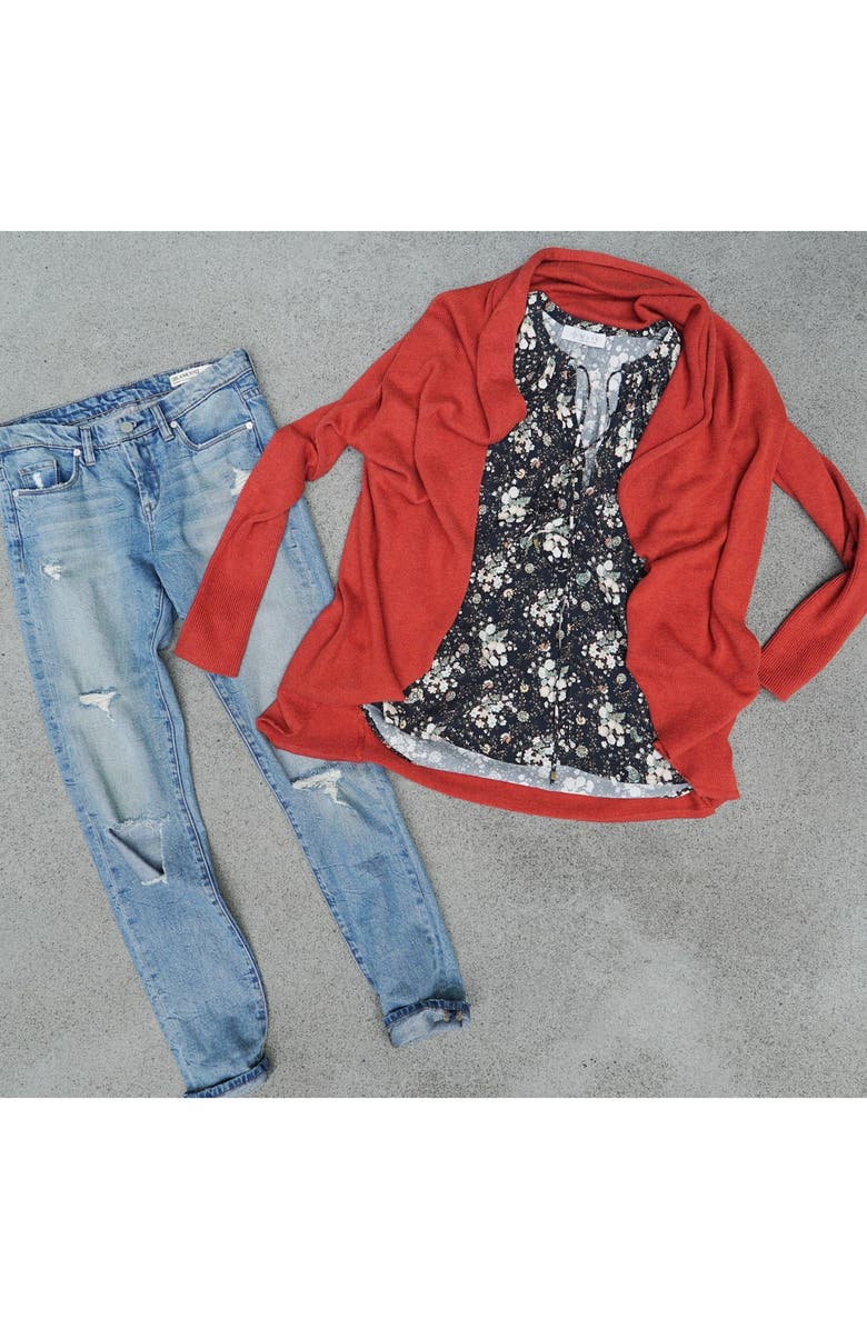 Leith Shawl Collar Cocoon Cardigan, Alternate, color, 