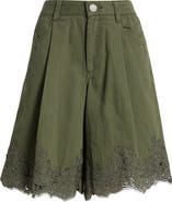 Wit & Wisdom Skyrise Lace Trim Bermuda Shorts
