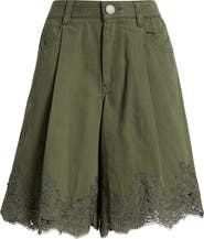Wit & Wisdom Skyrise Lace Trim Bermuda Shorts