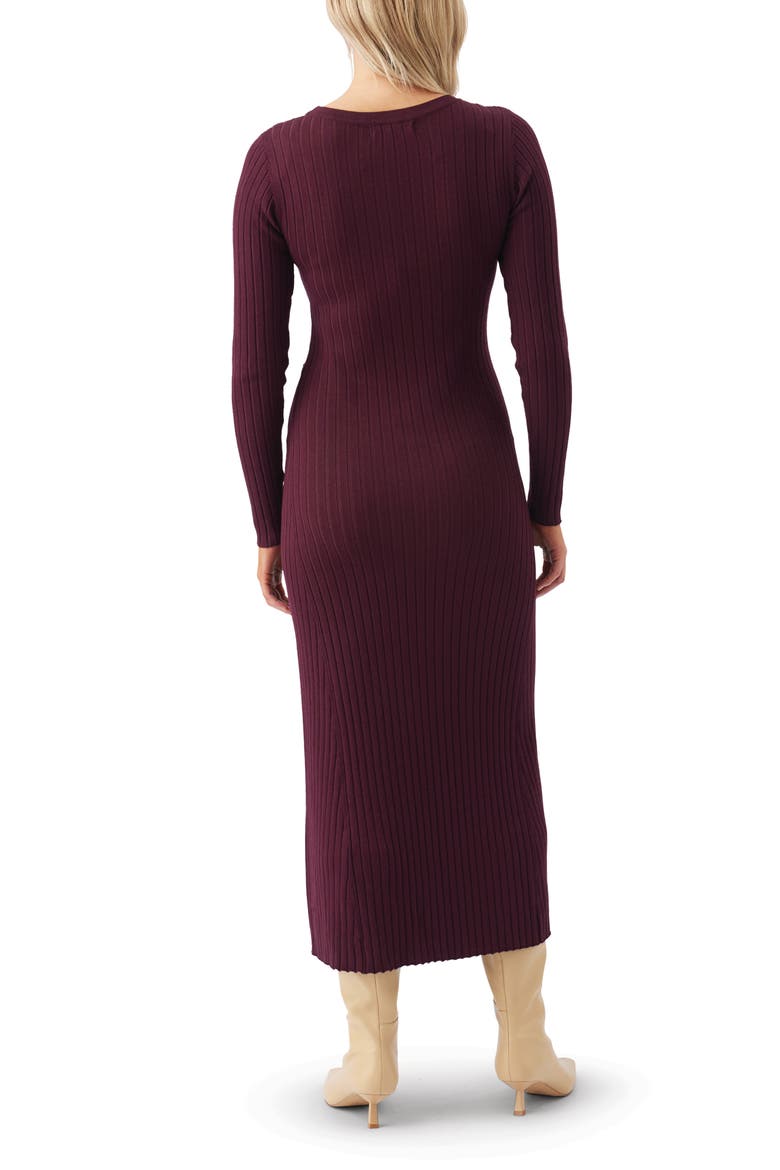Eden Knit Nursing Dress, Alternate, color, Maroon