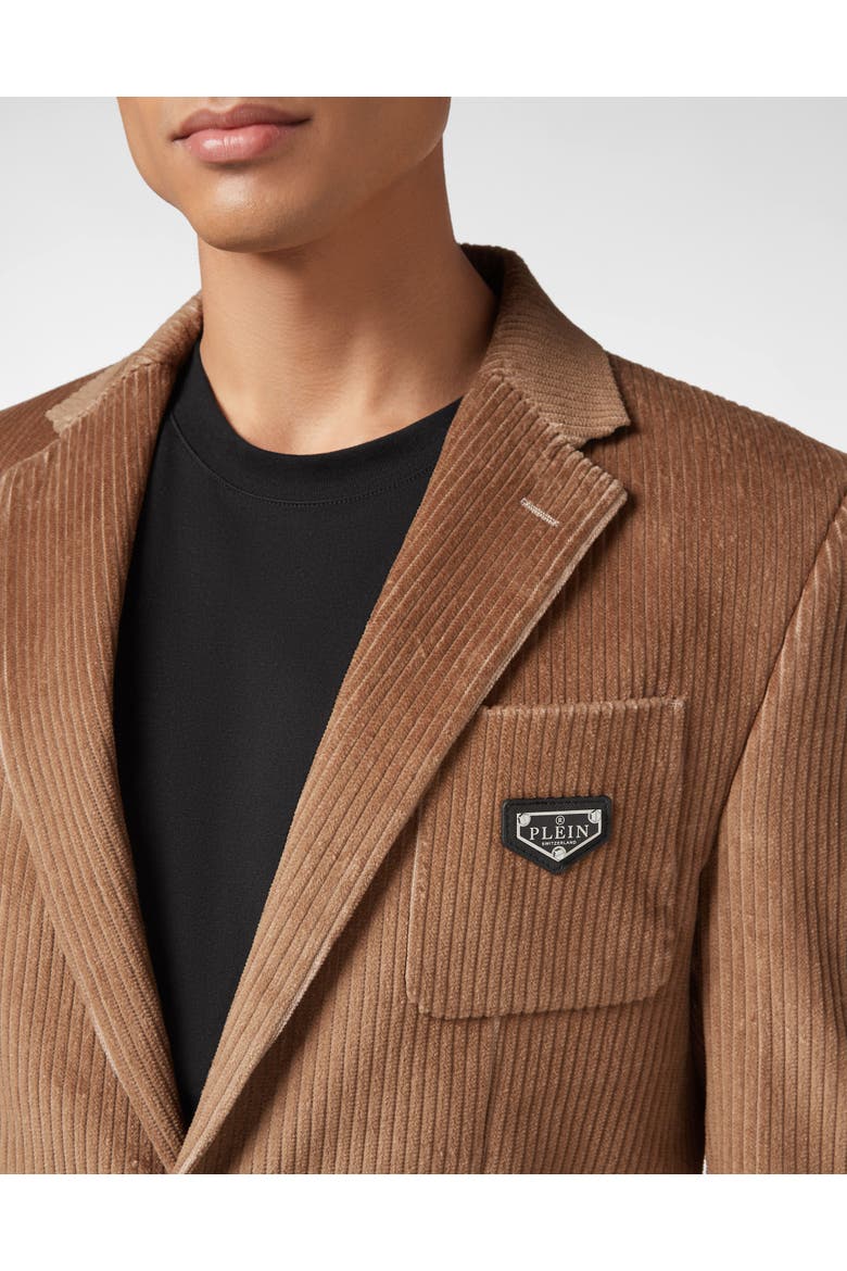 Corduroy Blazer Gigolò Fit Iconic Plein Men, Alternate, color, beige