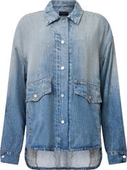AllSaints Hettie High-Low Denim Shacket