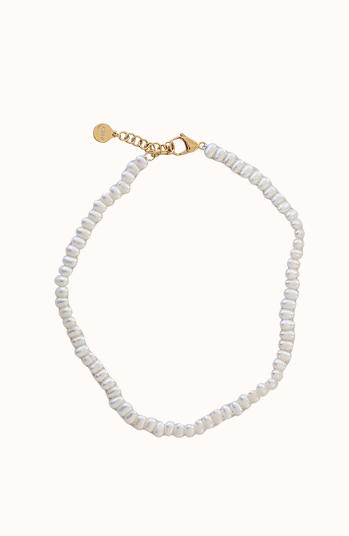 Joiana Jewelry Pebble Pearl Necklace In White
