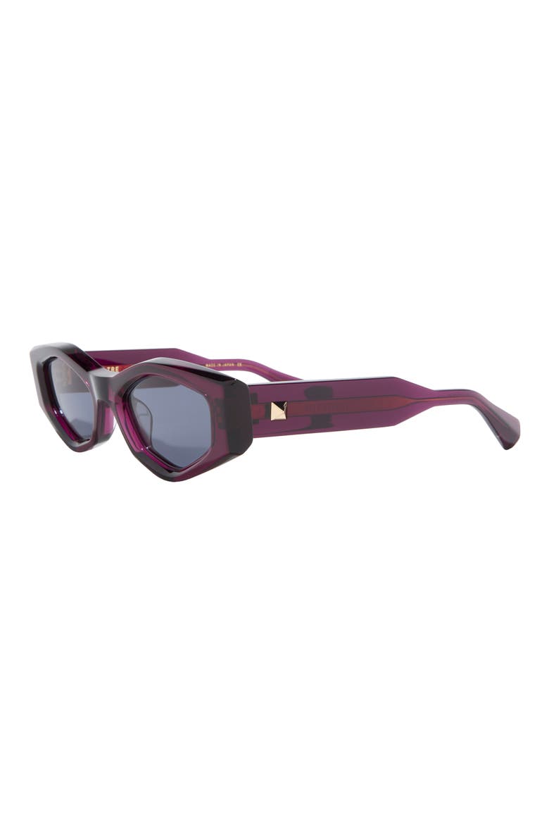 51mm Polarized Cat Eye Sunglasses, Alternate, color, PURPLE PURPLE GREY