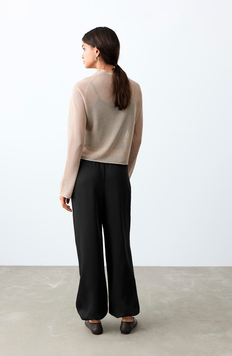 MANGO TEEN Satin Balloon Pants, Alternate, color, 