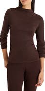 NIC+ZOE Everyday Sparkle Ruched Mock Neck Sweater