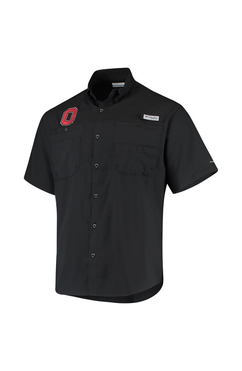 Columbia Men's Columbia Black Ohio State Buckeyes Tamiami Omni-Shade Button-Down Shirt, Alternate, color, Black