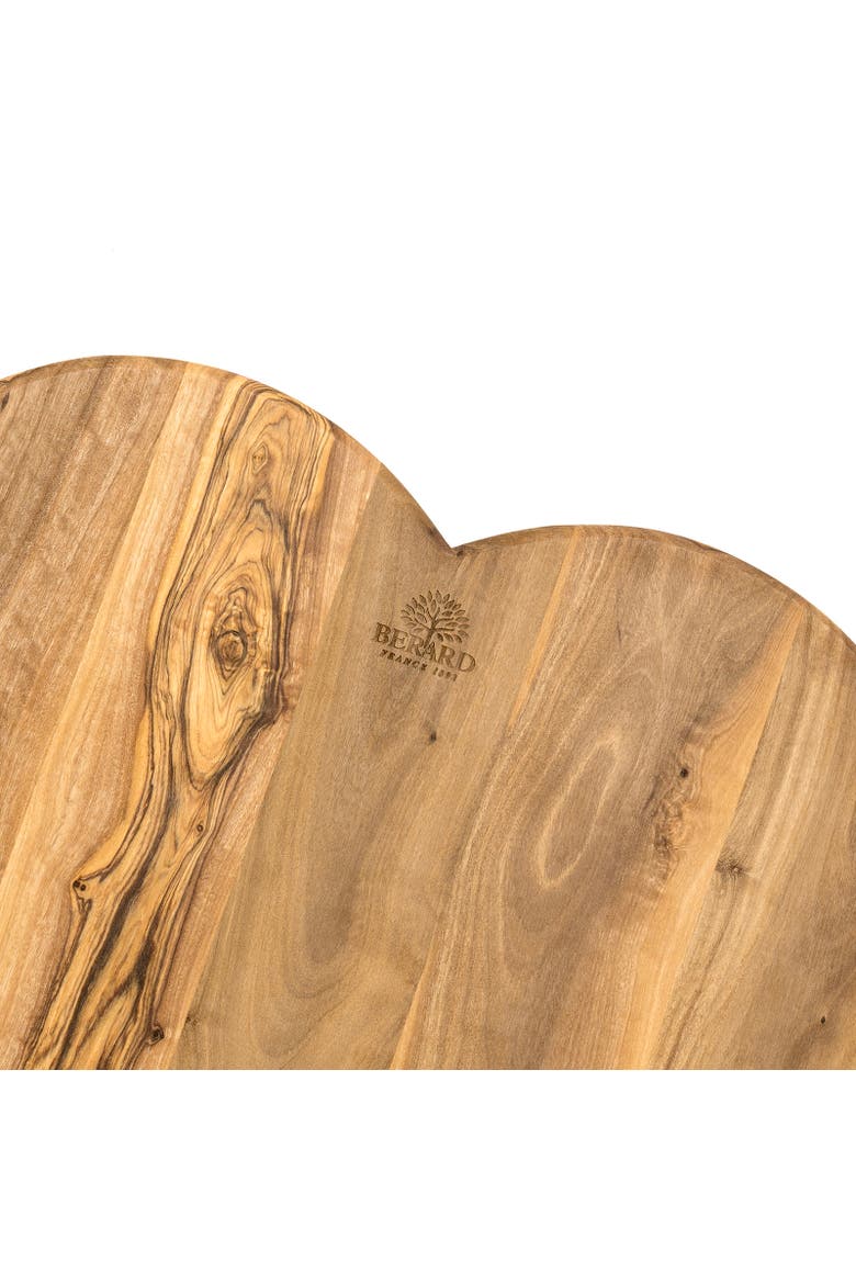 Olivewood Cutting Board, Heart Shape, 11 x 6.7 x 0.63", Alternate, color, Brown