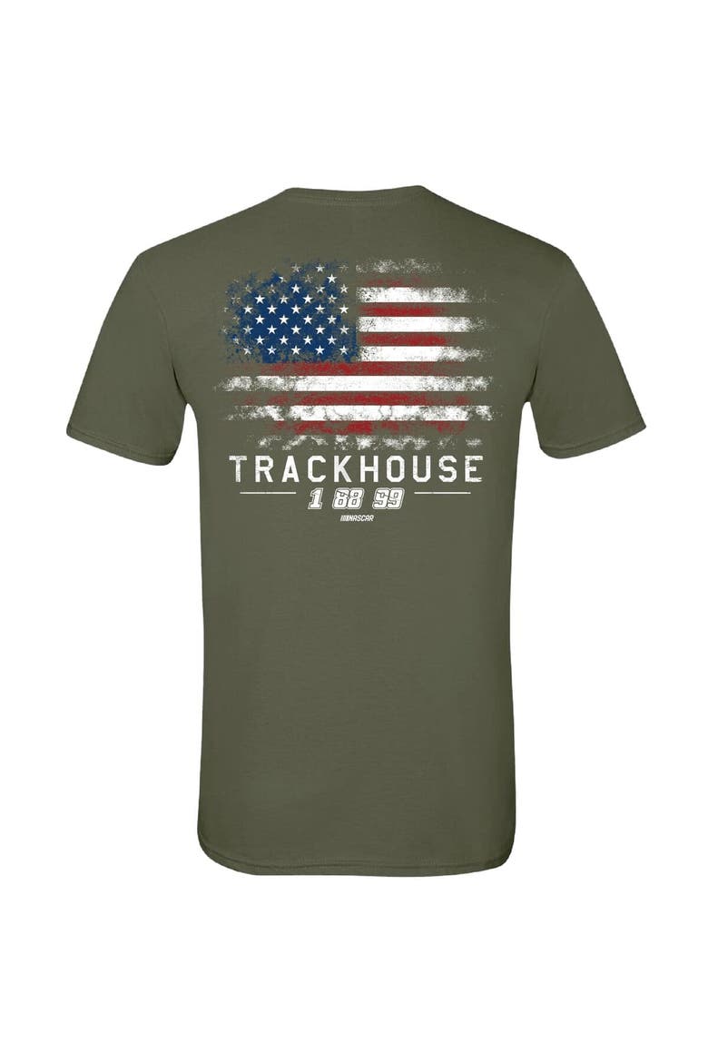 Men's Trackhouse Racing Team Collection Green TRACKHOUSE RACING Flag T-Shirt, Alternate, color, Green