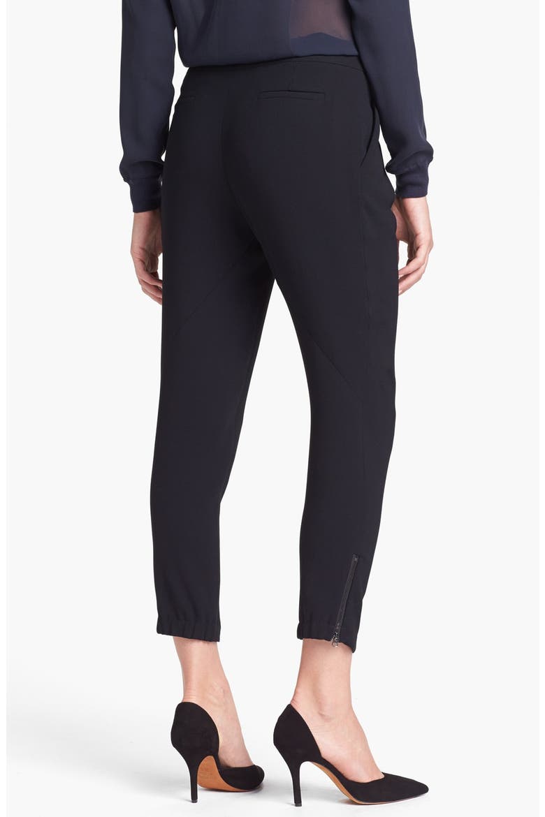 Cropped Harem Pants, Alternate, color, BLACK