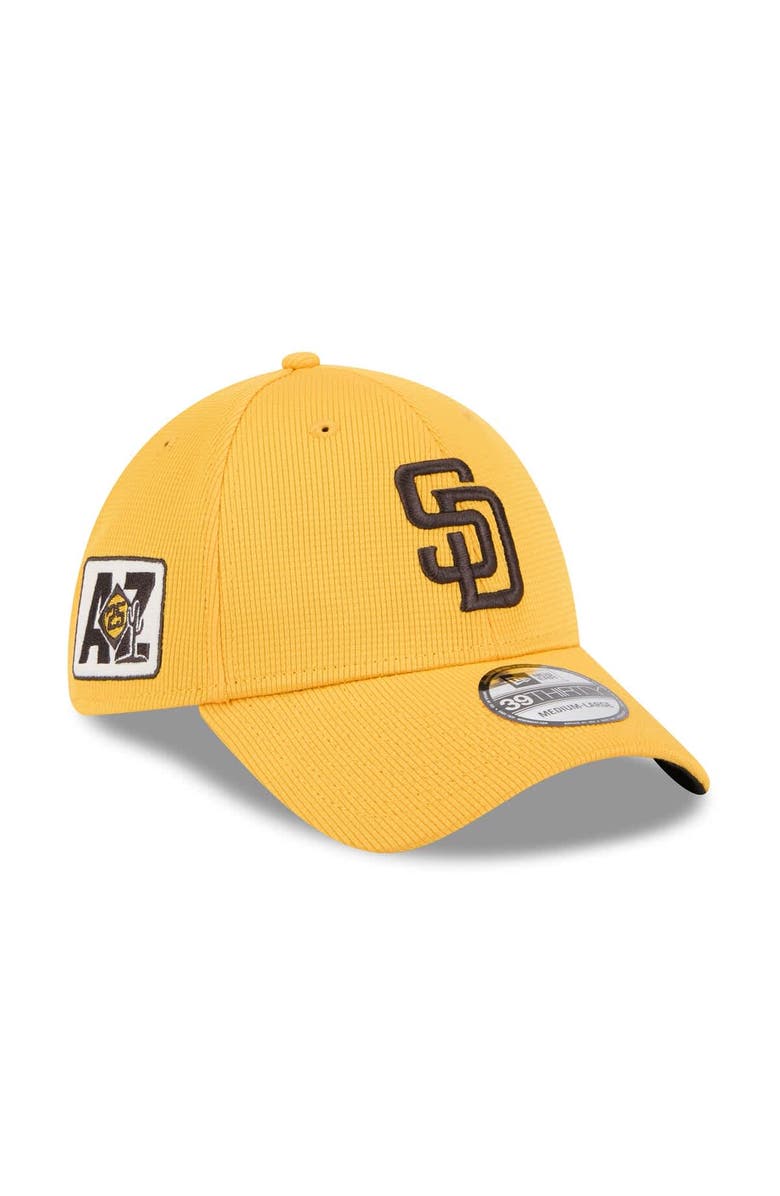 New Era Men's New Era Gold San Diego Padres 2025 Spring Training 39THIRTY Flex Hat, Main, color,