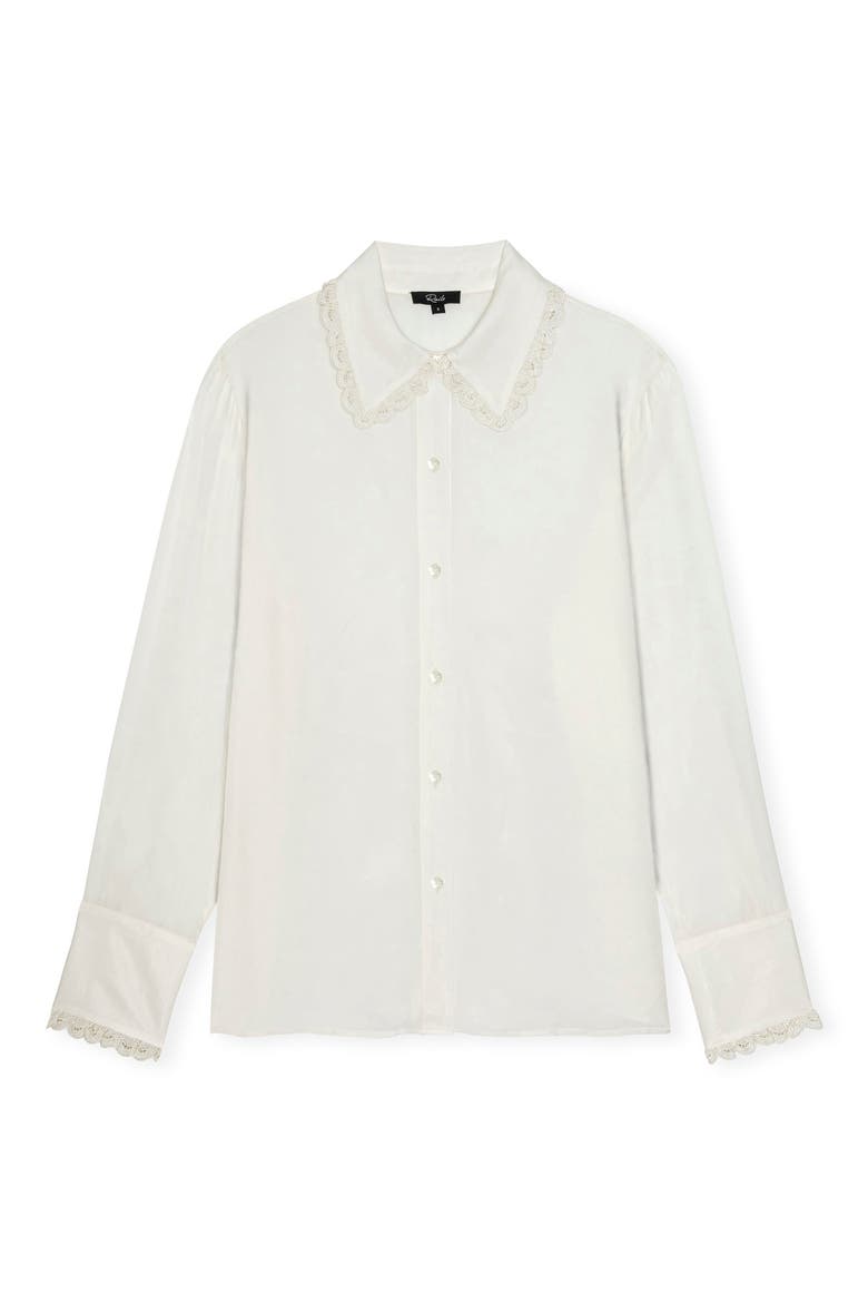 Beatrix Eyelet Collar Shirt, Alternate, color, IVORY