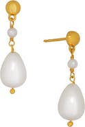Ottoman Hands Kyra Pearl Drop stud Earrings